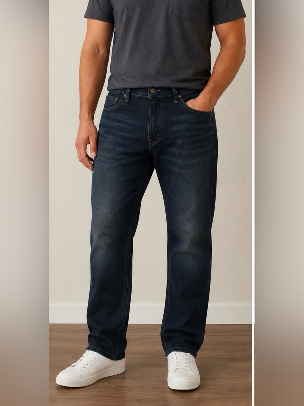Polo Ralph Lauren Hampton Relaxed Straight Jeans Dark Wash Size 44B/32